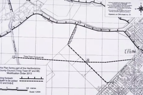 New Footpaths Tring 87 and 88