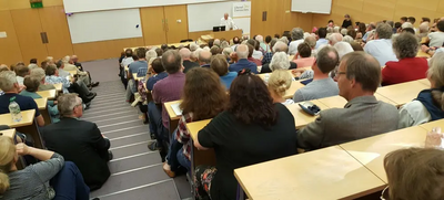 Vince Cable Packed Hall