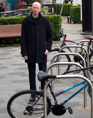 Lloyd Harris with Cycle Racks in Marlowes March 2018