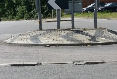 New Mill Roundabout Loose Stones